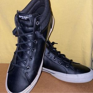 Women’s Sperry Black Pier Wave High Top Sneaker Size 10